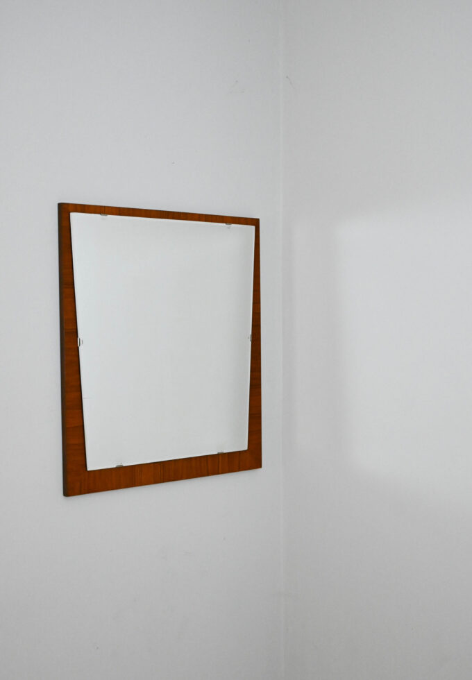 Specchio quadrato di modernariato-a