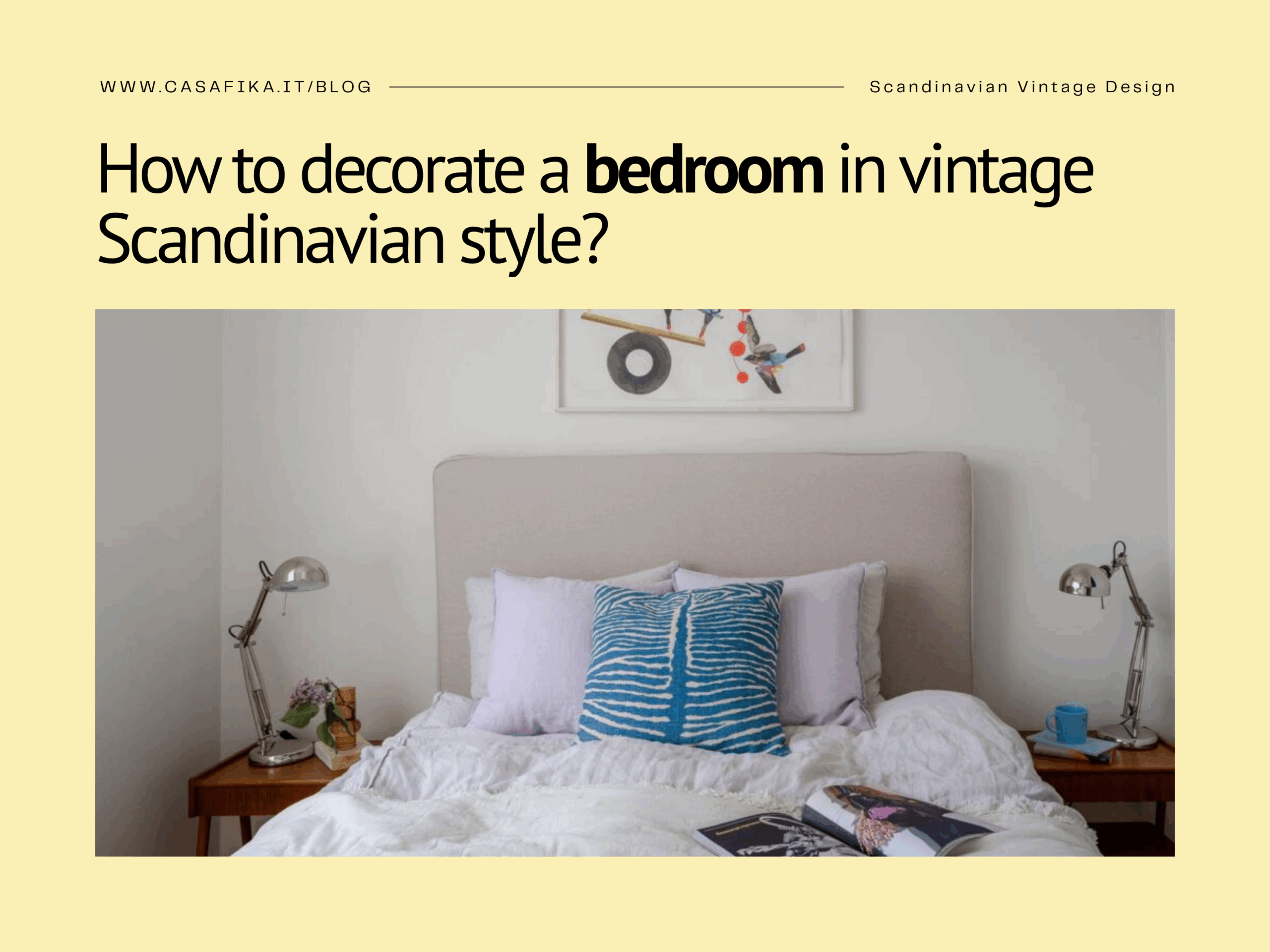 furnish the bedroom in vintage
