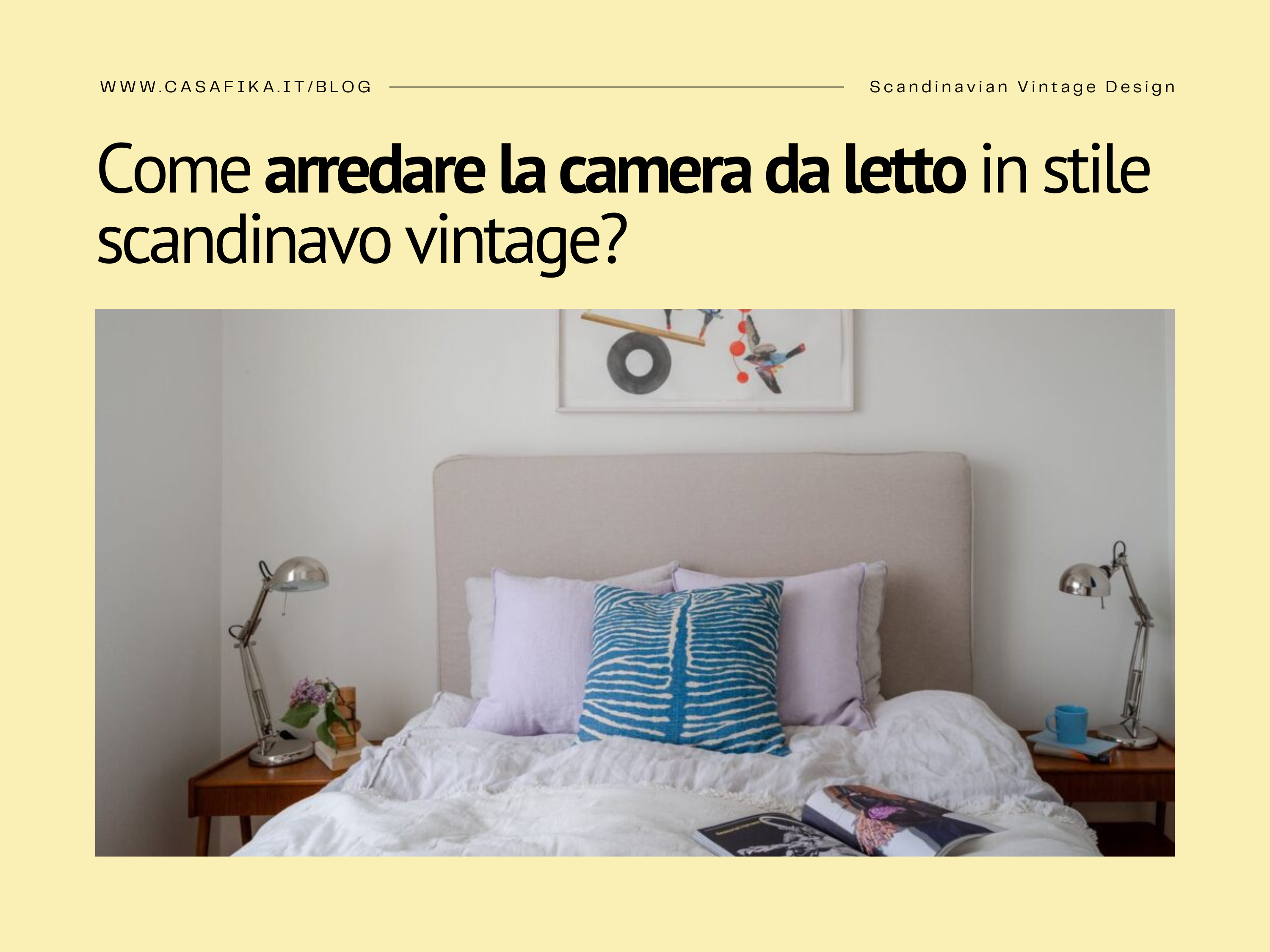 arredare la camera da letto in stile scandinavo vintage