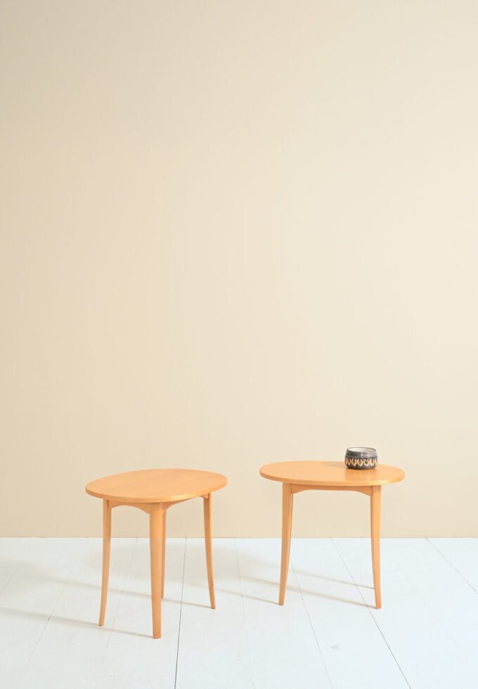 Scandinavian tables signed Carl Malmsten
