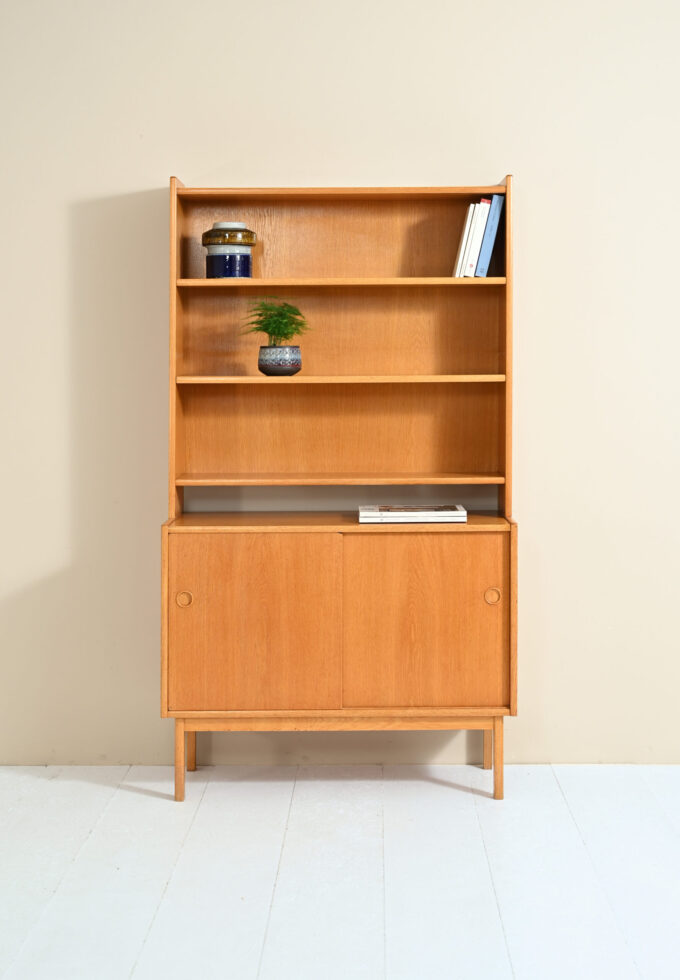 Scandinavian oak bookshelf