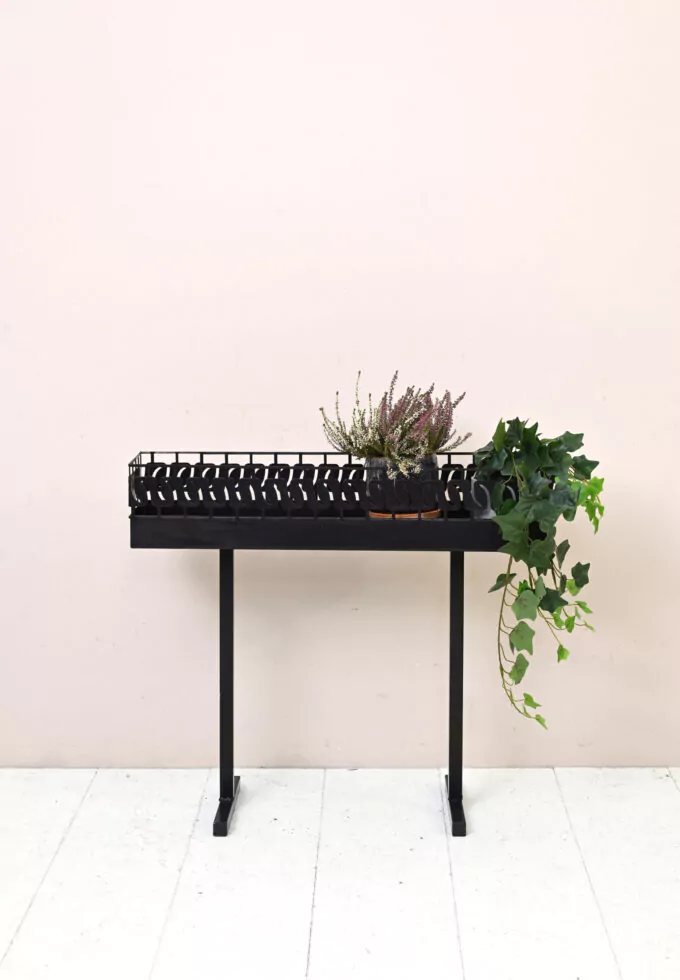 Scandinavian metal planter