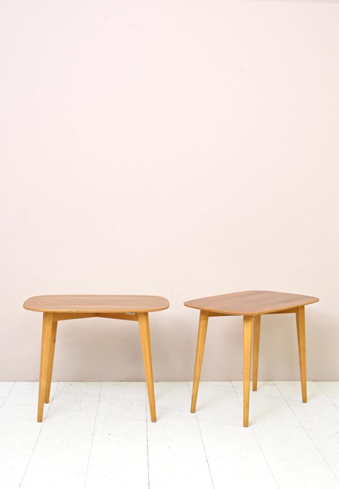 Modernist oval Scandinavian tables