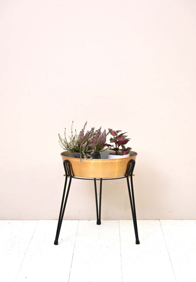 Vintage metal planter
