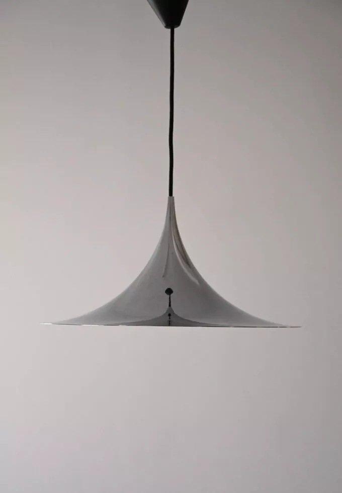 Silver metal hanging lamp by Bonderuo & Thorsten