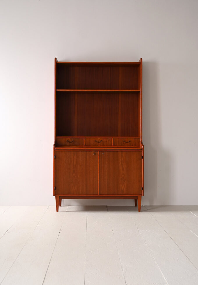 Mahogany bookshelf with storage space