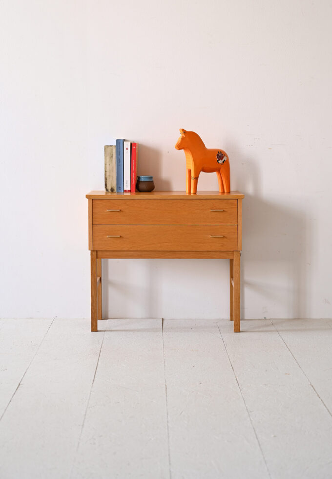 Scandinavian oak chest of drawers