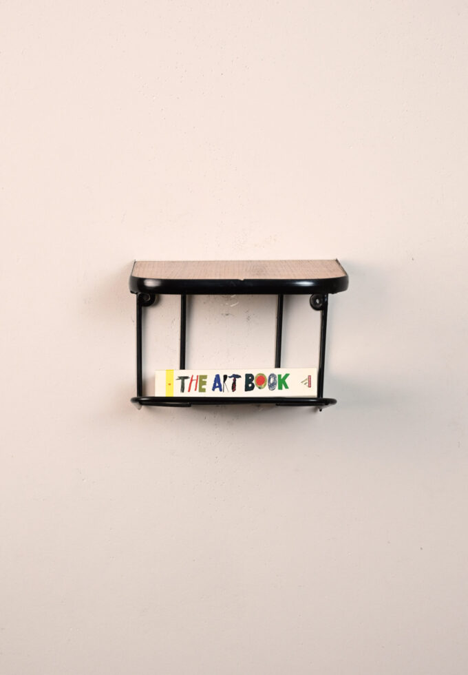 Hanging nightstand with black details