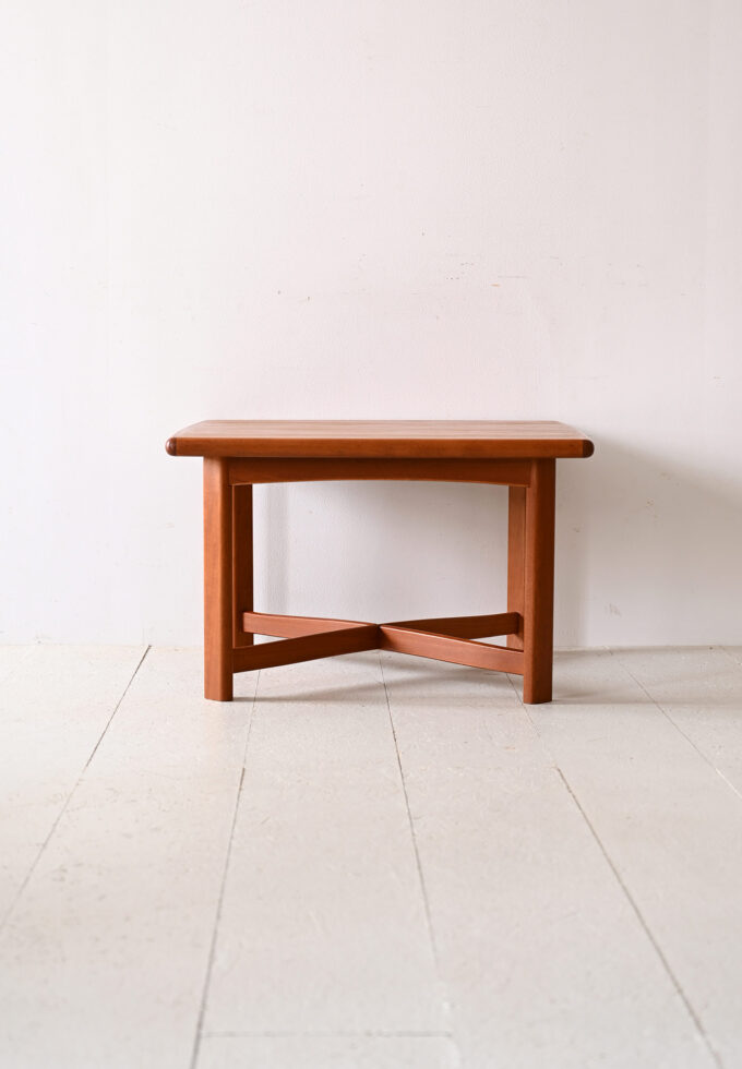 Teak square side table produced in Denmark