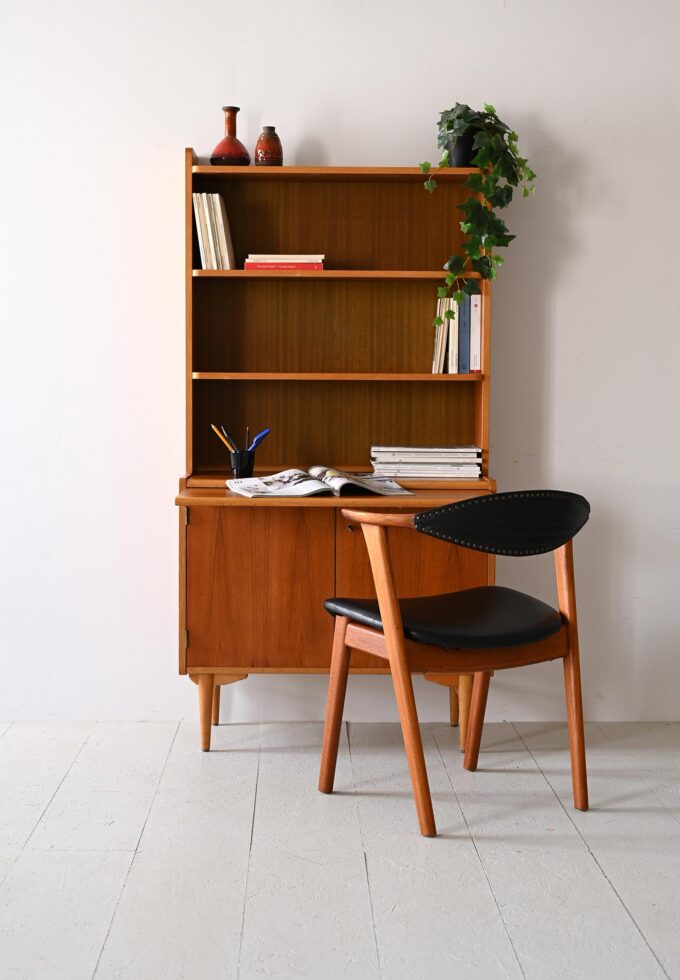 Vintage bookshelf with pull-out shelf