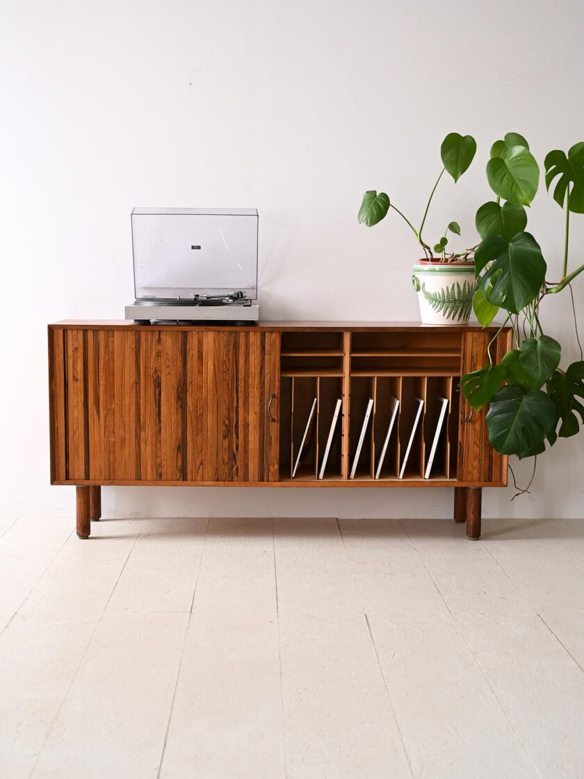 Sideboard-in-palissandro-con-porta-scorrevole