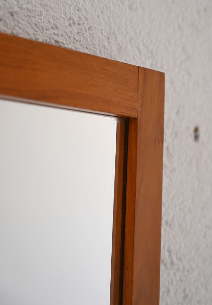 Specchio danese in teak anni '60 – Cornice in legno vintage-b