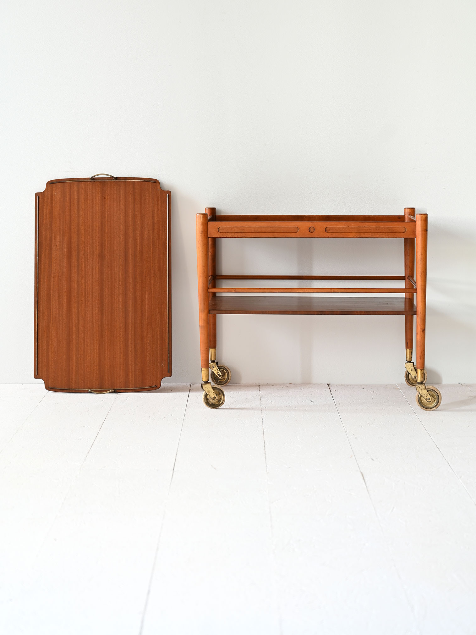 Carrello vintage mogano-c Carrello vintage in mogano-c