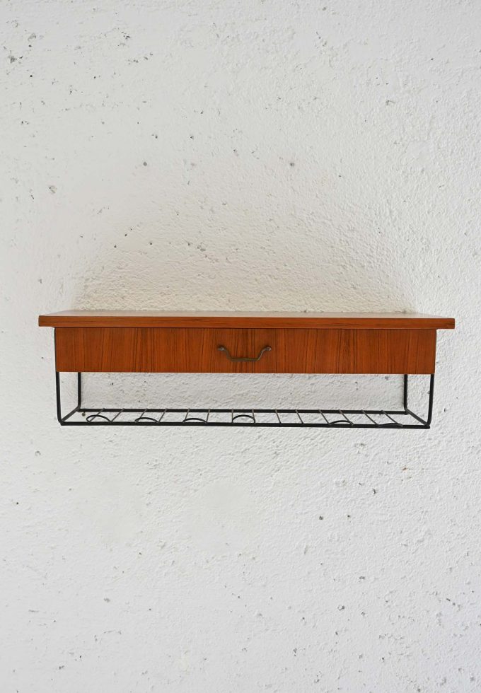 Comodino scandinavo sospeso con cassetto-b