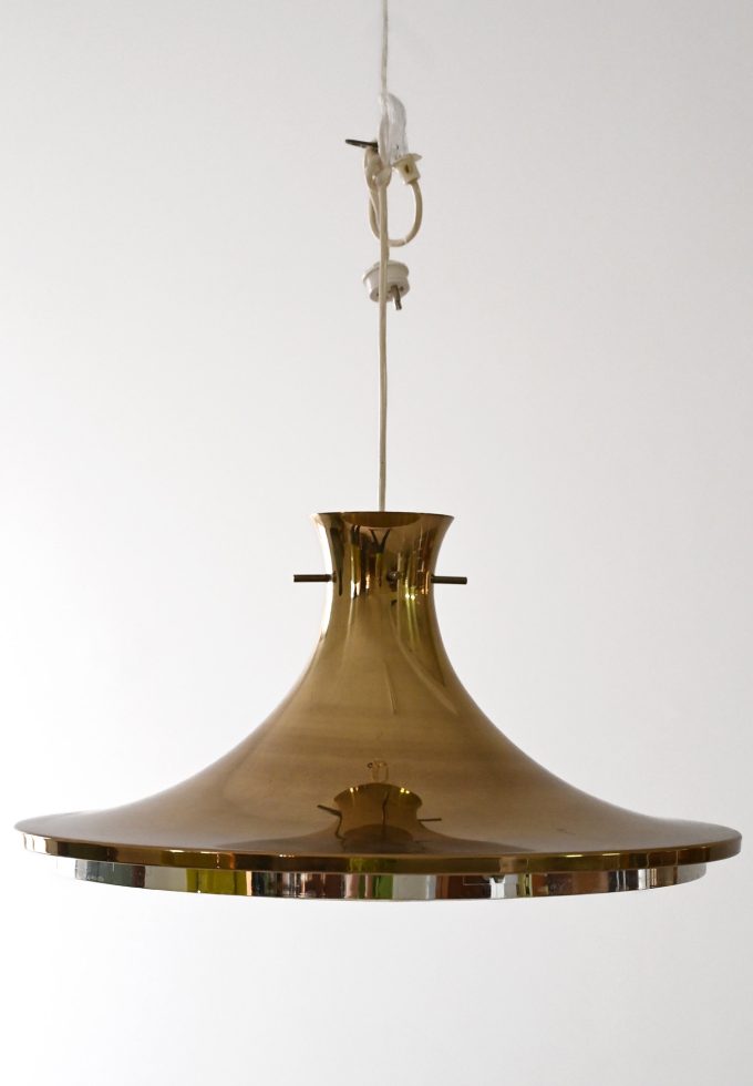 Lampada a sospensione dorata vintage-b