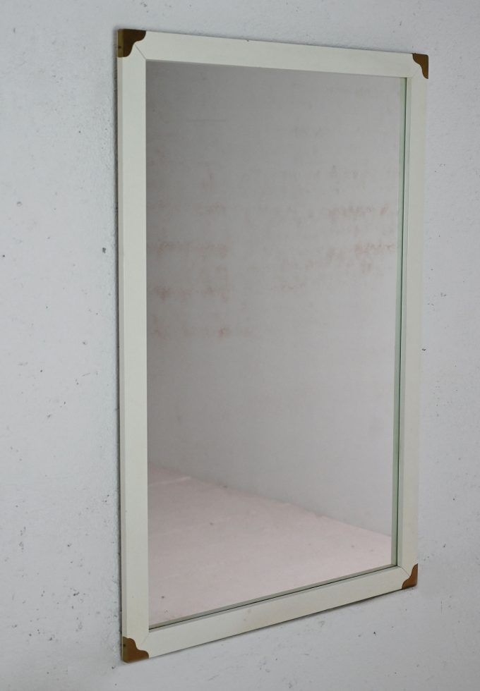Lacquered wood-framed mirror-a