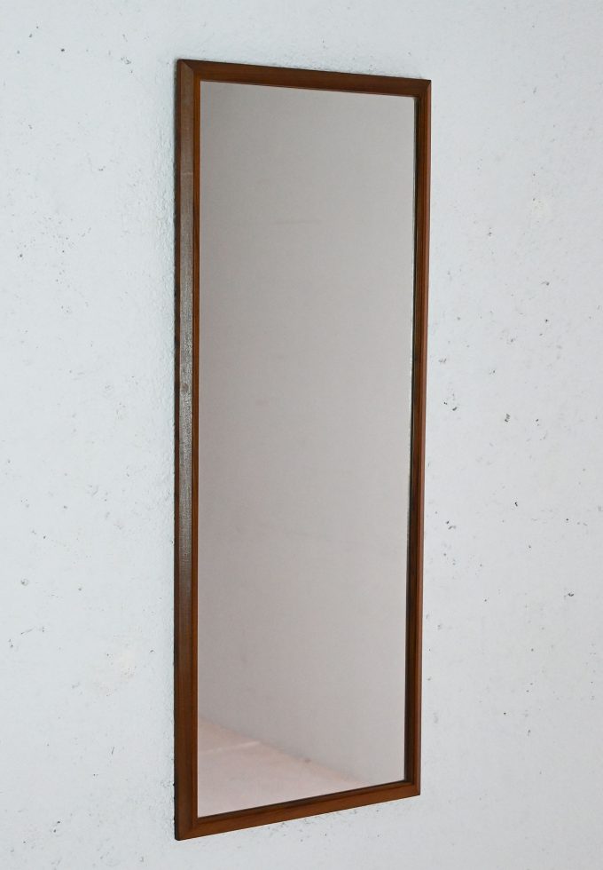 Specchio vintage rettangolare in rovere-b