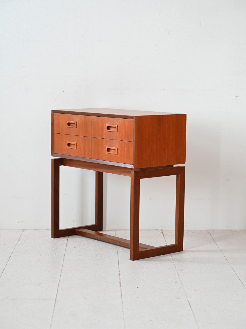 Comodino in teak anni '60-d