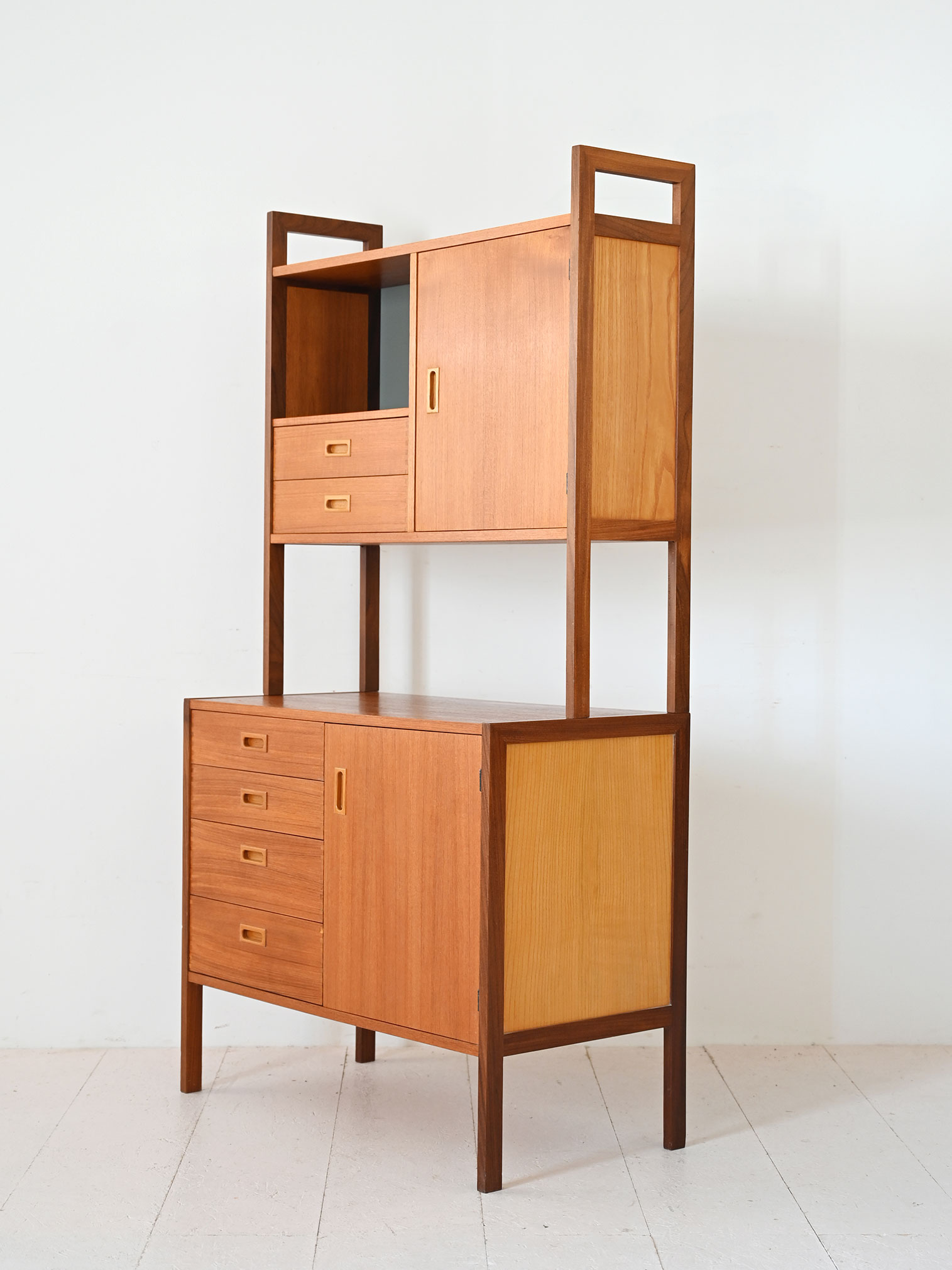Credenza-Libreria vintage teak-e Credenza-Libreria vintage in teak-e