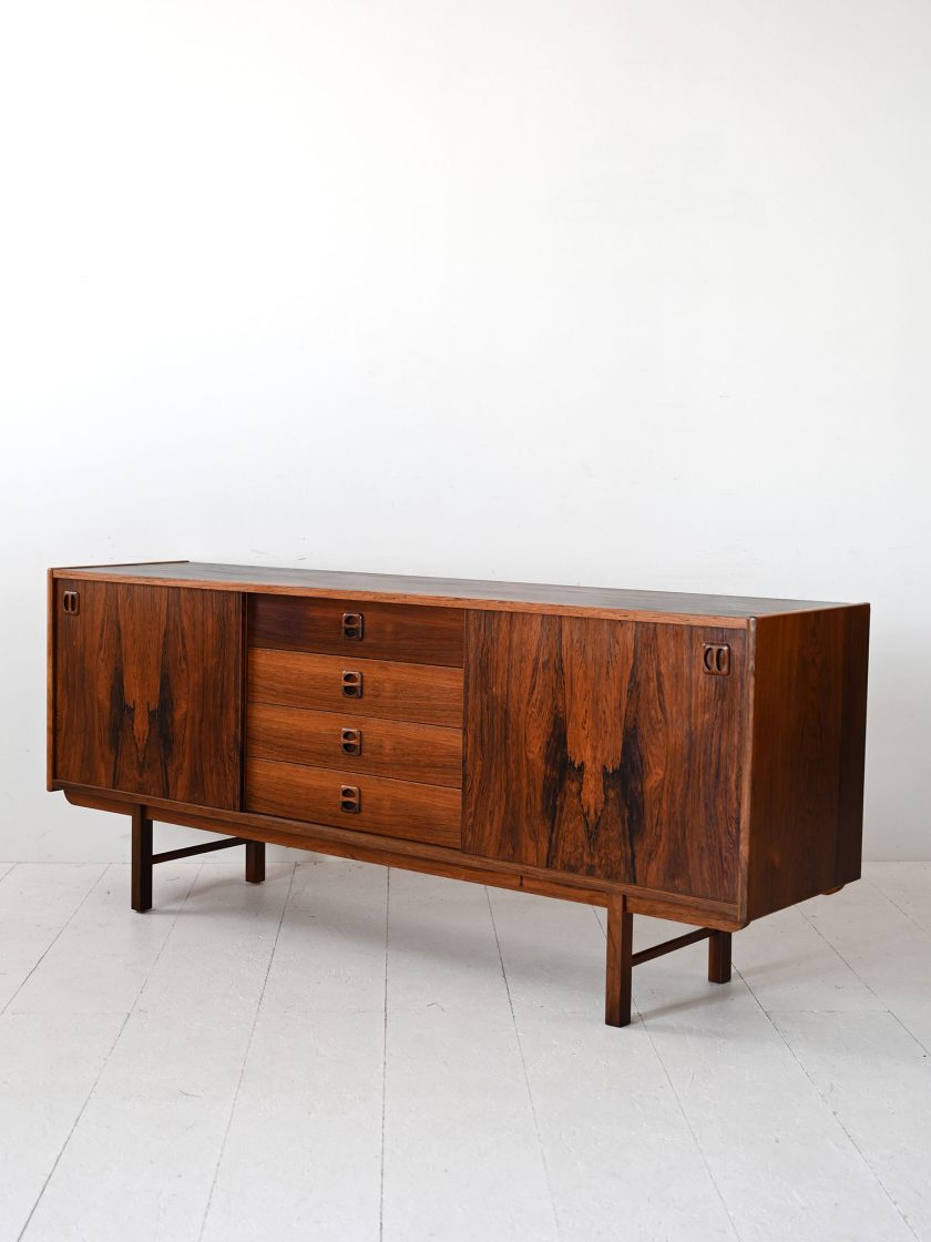 Sideboard scandinavo in palissandro-f
