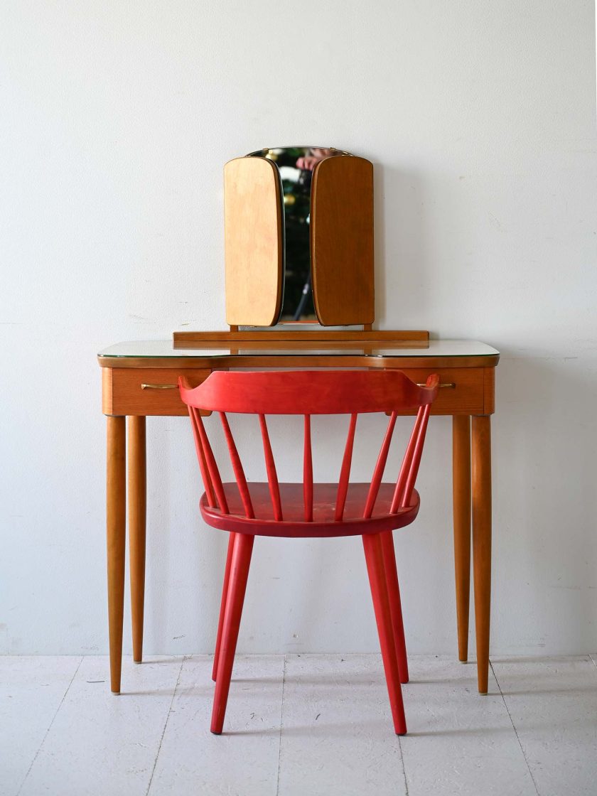 Toeletta vintage con specchio-a