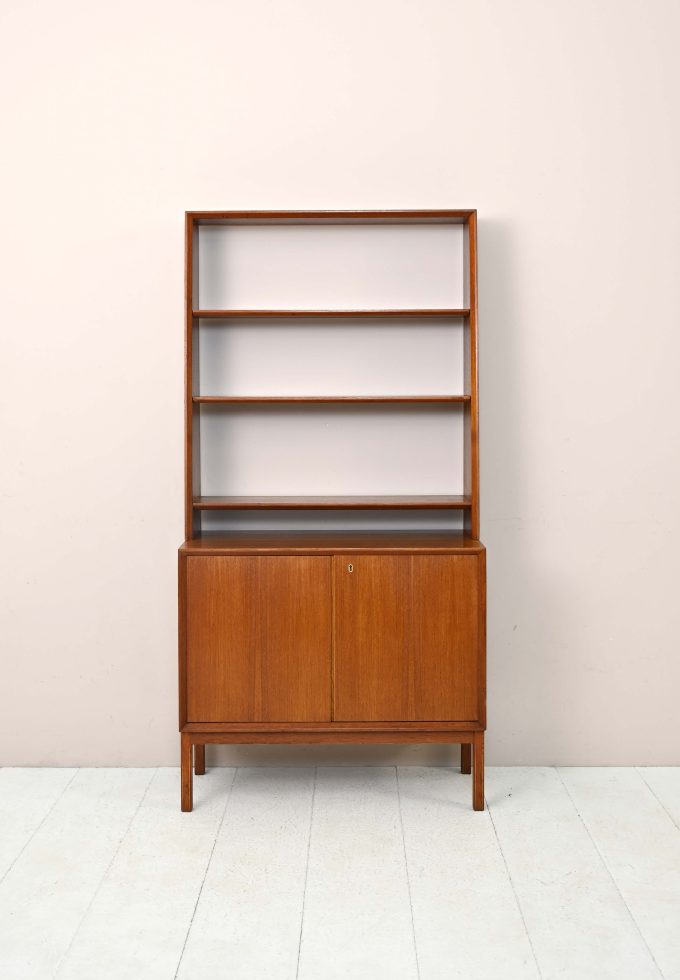 Libreria scandinava in teak anni '50-b