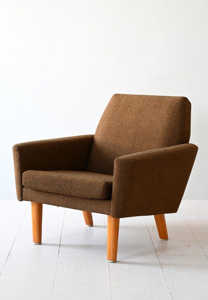 Poltrona anni '60 con tessuto originale-b