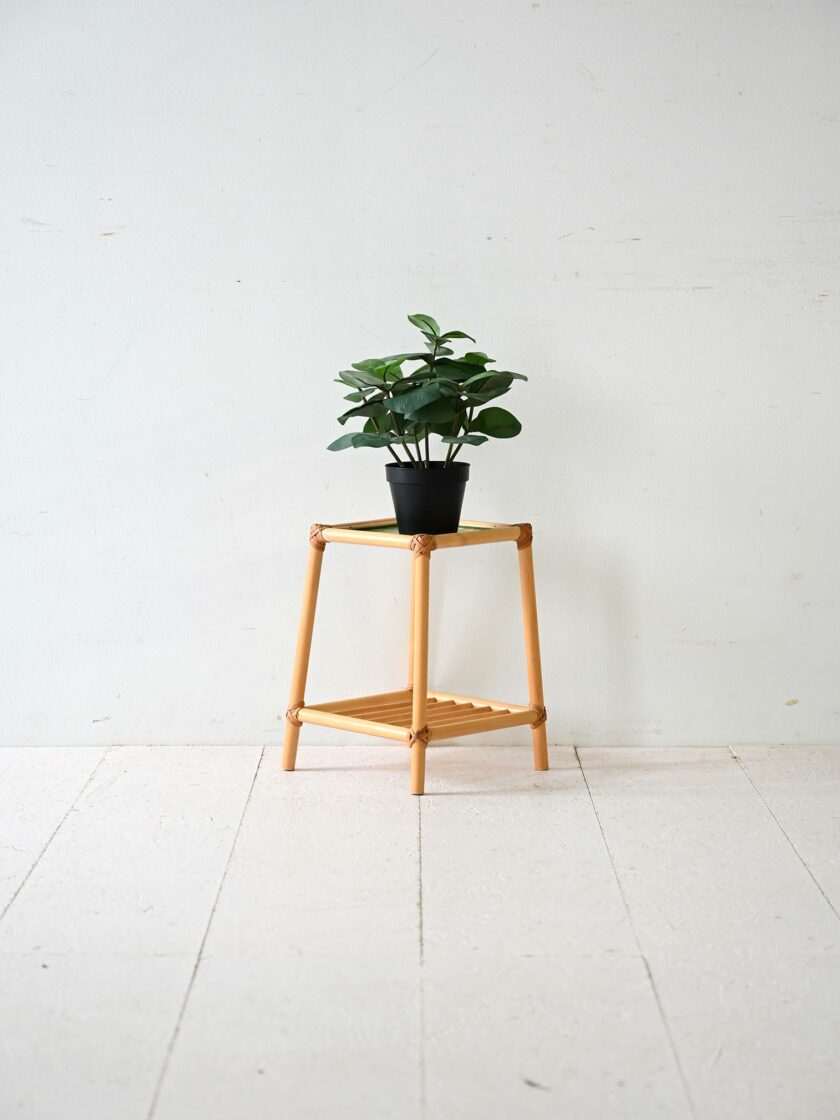 Alzatina porta vaso in bambù vintage-a