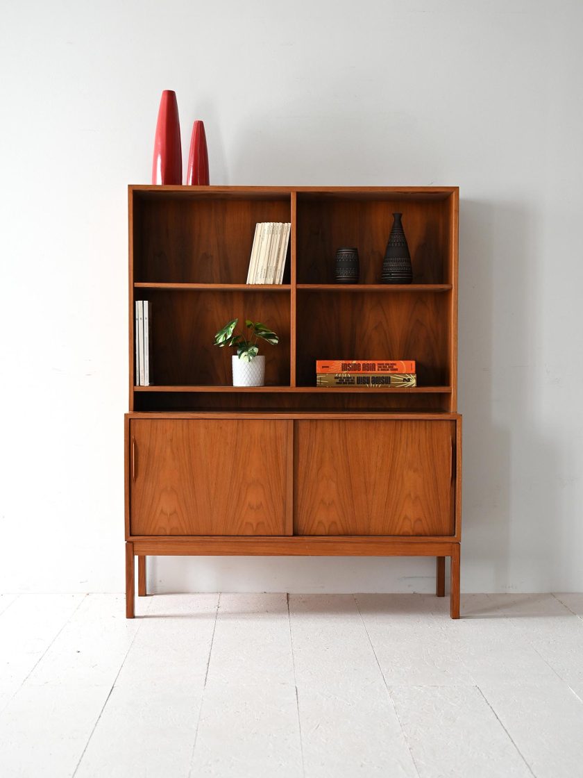 Libreria scandinava anni '50/'60 in teak-a