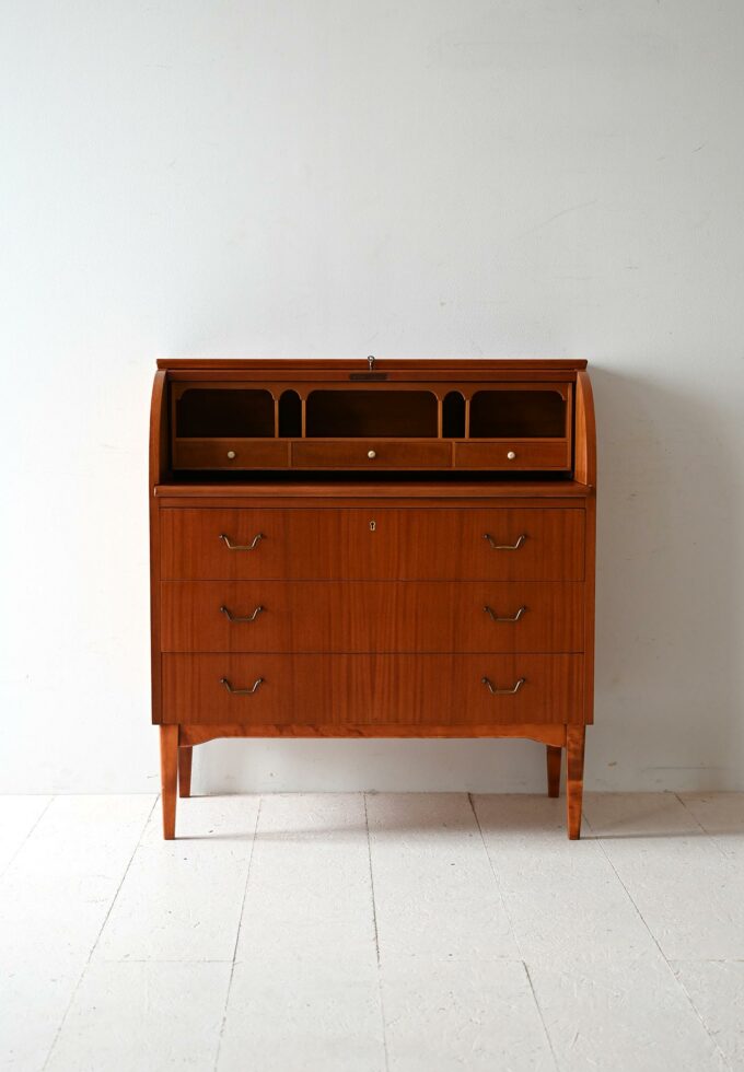 Secretaire anni ’50 con chiusura a rullo-b