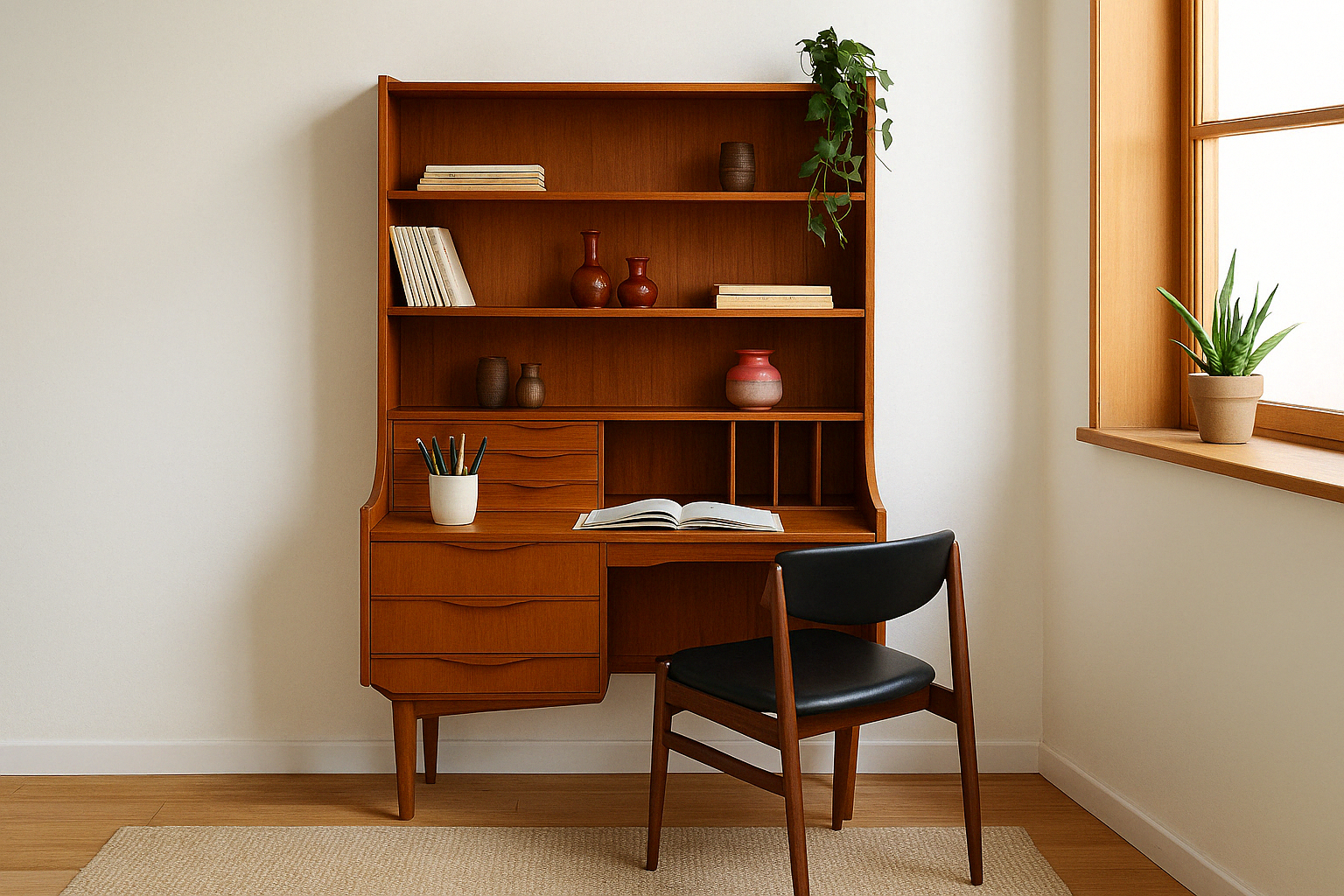 libreria vintage scandinava