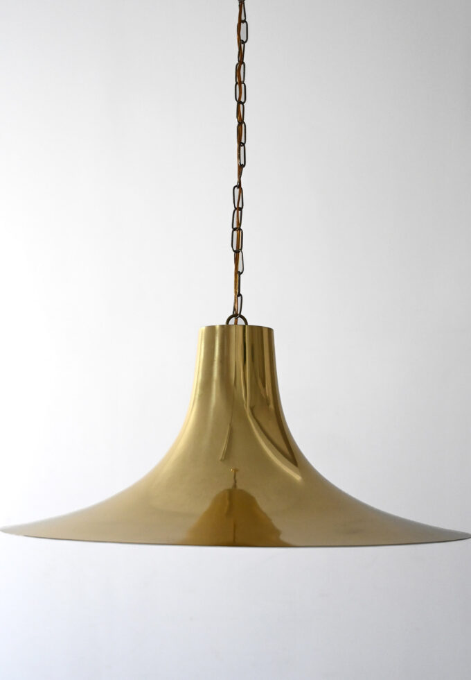 Lampadario vintage scandinavo in ottone anni '60/'70-a