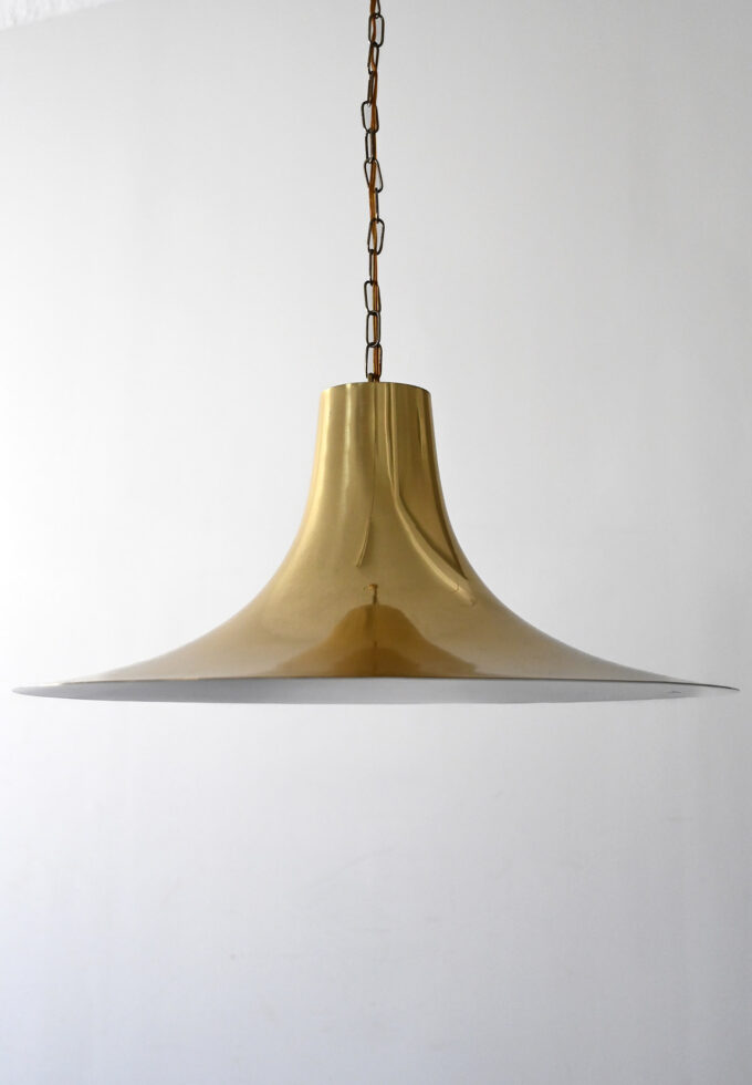 Lampadario vintage scandinavo in ottone anni '60/'70-b