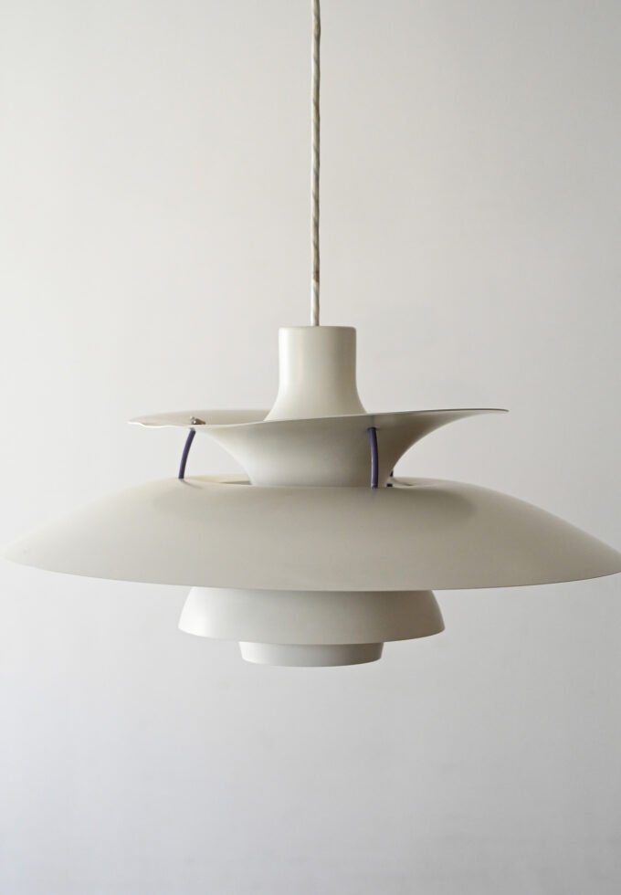 Lampadario PH 5 bianco di Poul Henningsen-a