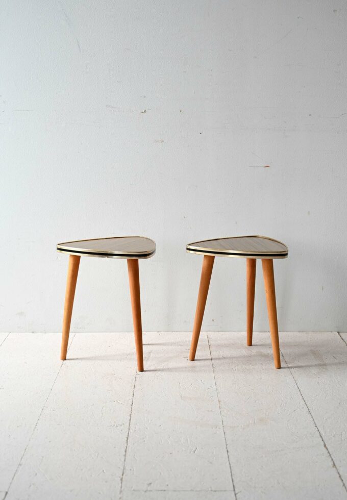 Pair of vintage Scandinavian stools in formica-b