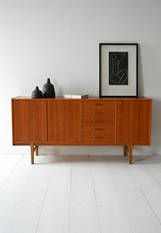 1960s vintage Scandinavian teak sideboard