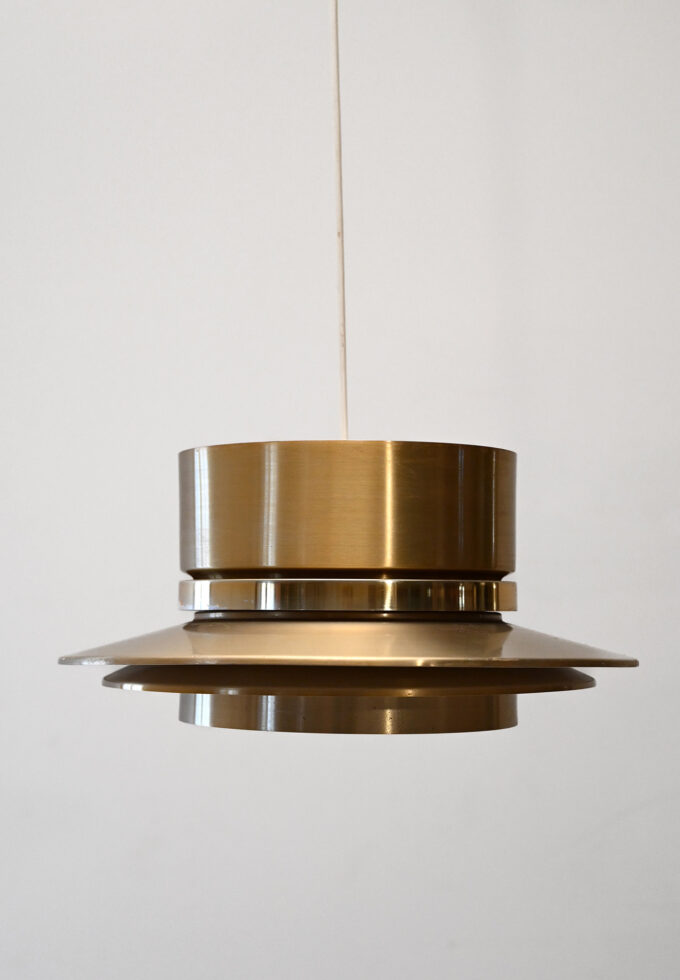Lampadario in ottone Carl Thore per Granhaga, anni '60-a