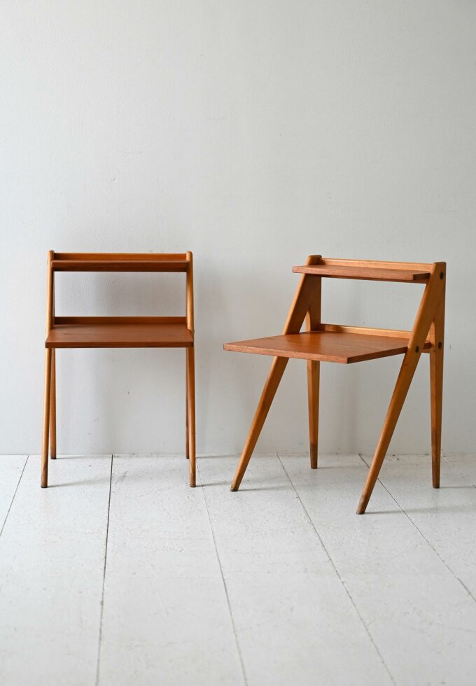 Pair of 1960s Scandinavian nightstands with shelves-b