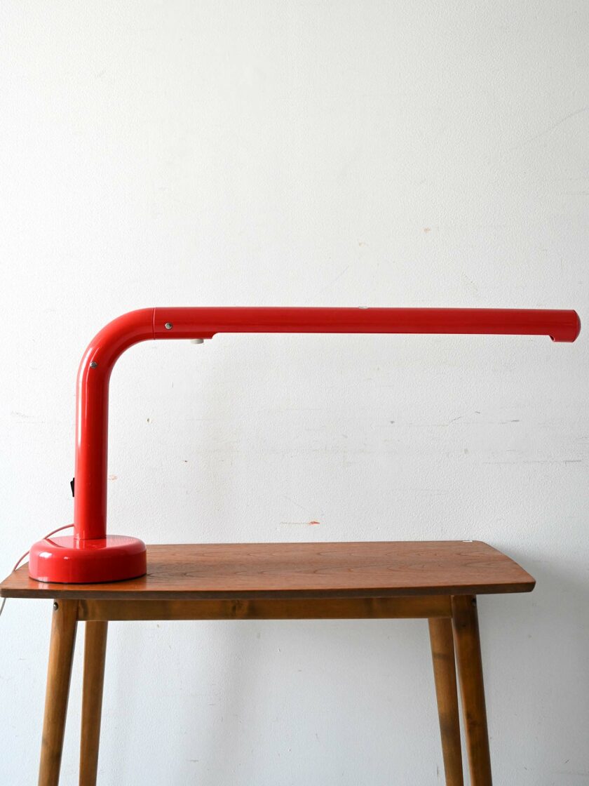 Lampada Tuben rossa di Stilnovo, anni ’80-b