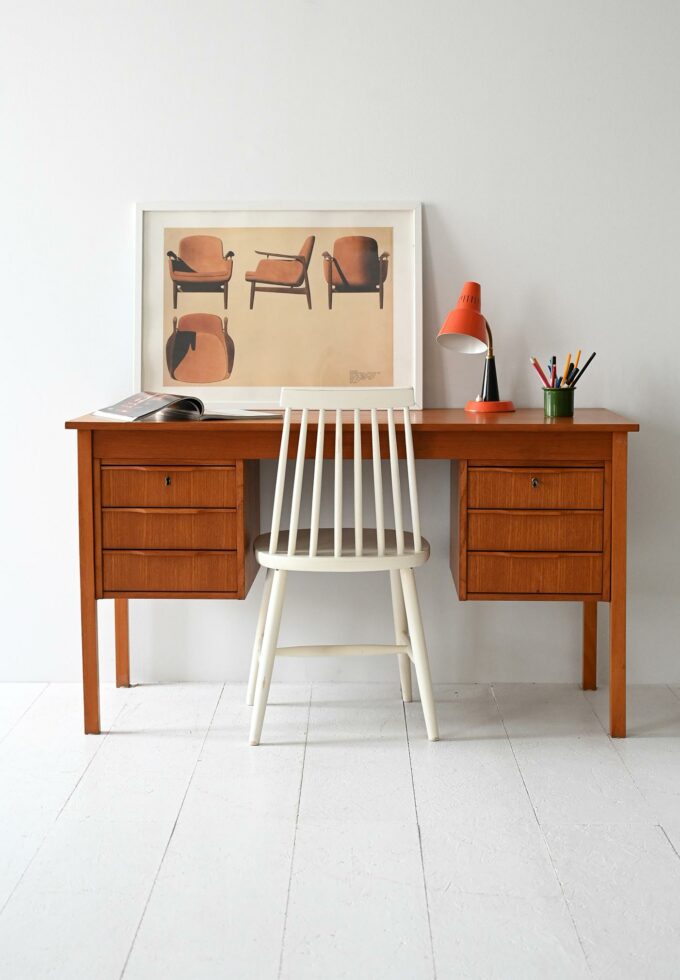 Scandinavian vintage teak desk 1960s-a
