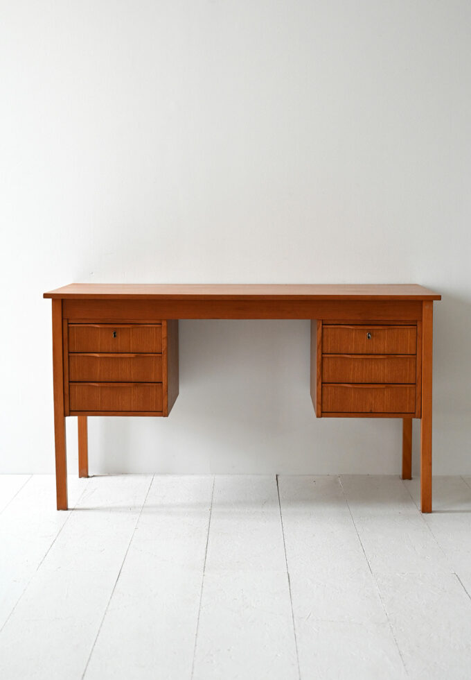 Scandinavian vintage teak desk 1960s-b