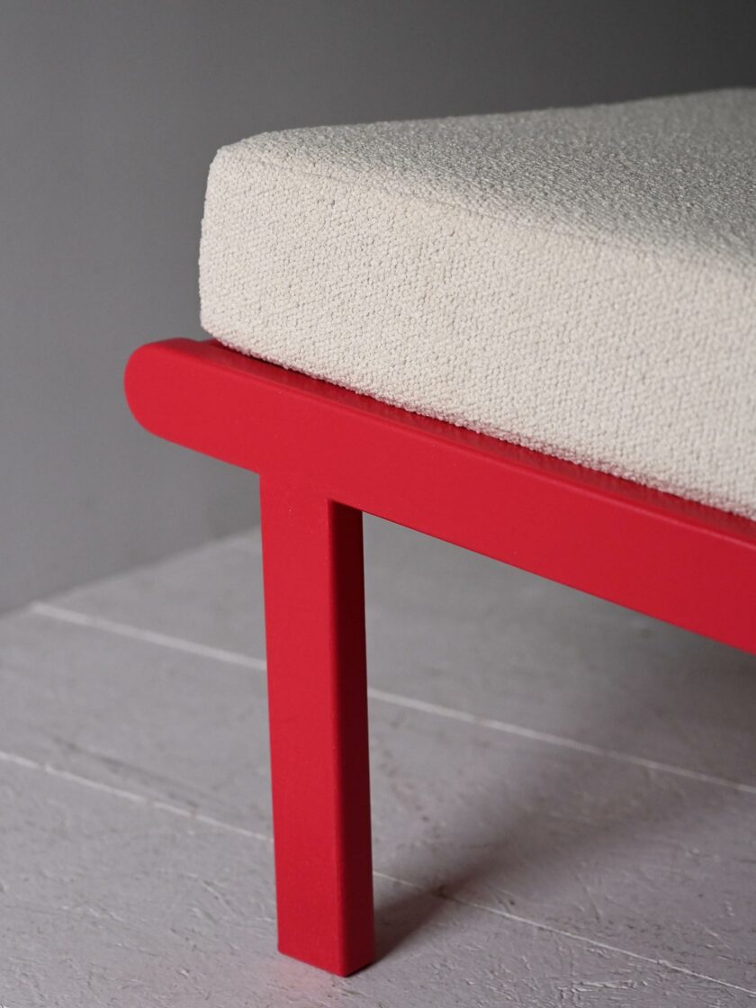 Coppia poltrone scandinave vintage rosso ciliegia-i
