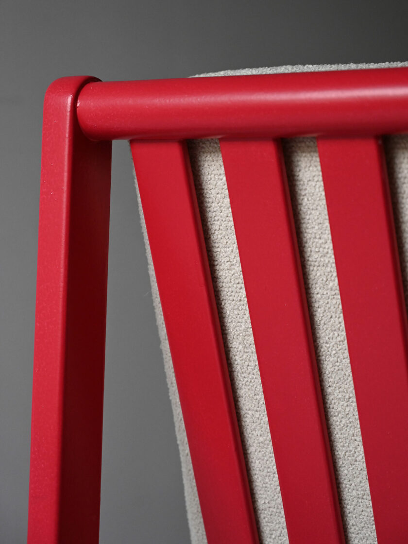 Coppia poltrone scandinave vintage rosso ciliegia-l