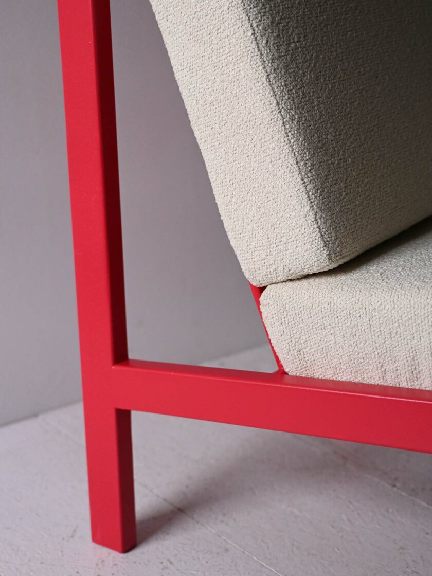 Coppia poltrone scandinave vintage rosso ciliegia-m