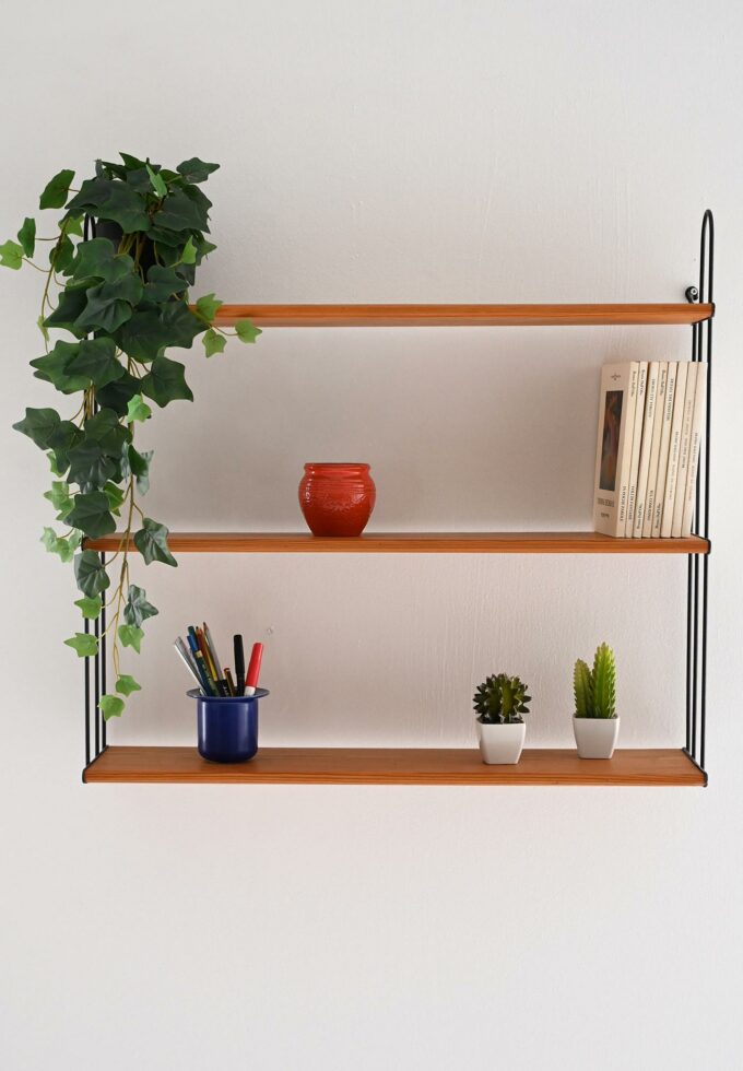 "Hylla" Scandinavian vintage 60s oak and iron-a