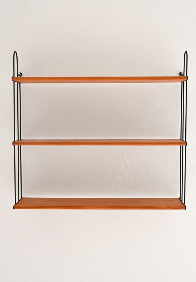"Hylla" Scandinavian vintage 60s oak and iron-b