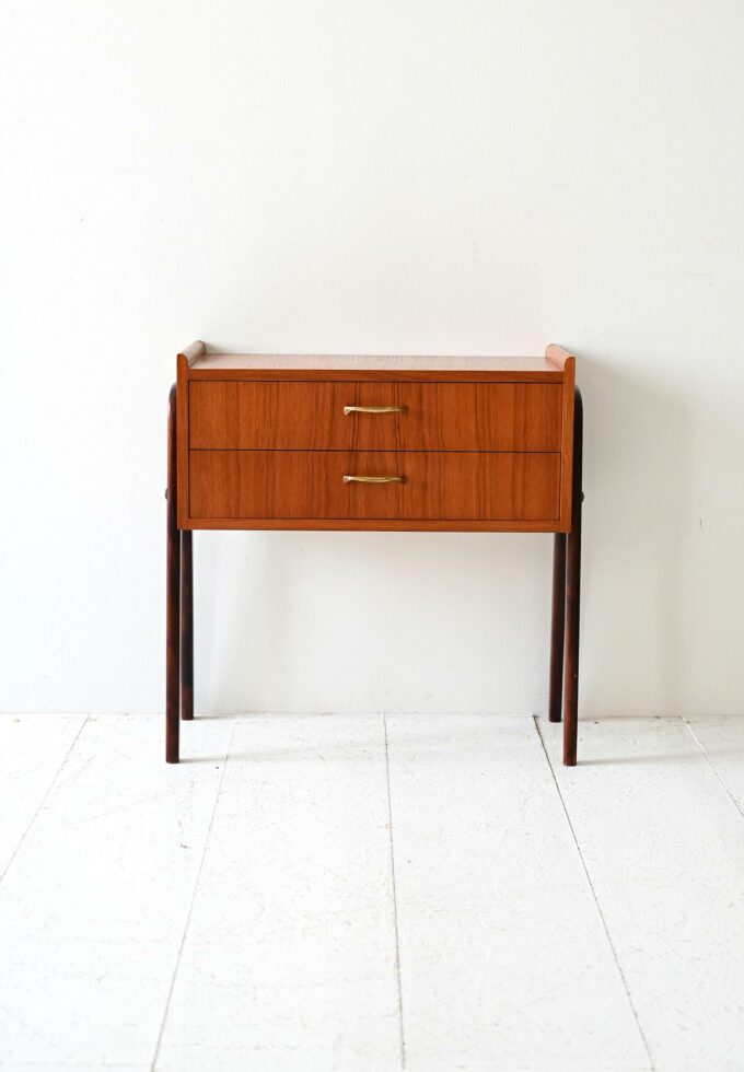 Scandinavian vintage 1950s teak-a bedside table