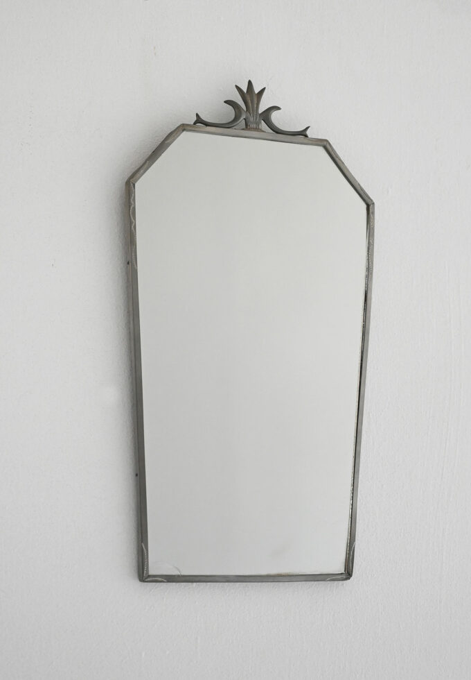 Scandinavian Art Deco mirror from 1931 in engraved tin-a