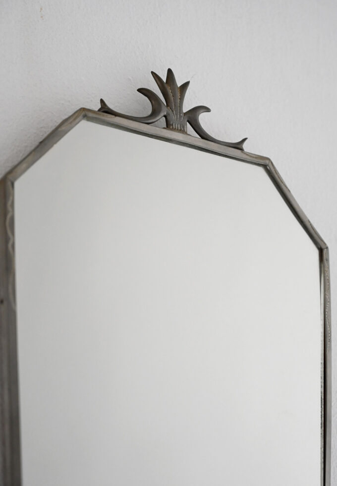 Scandinavian Art Deco mirror from 1931 in etched tin-b
