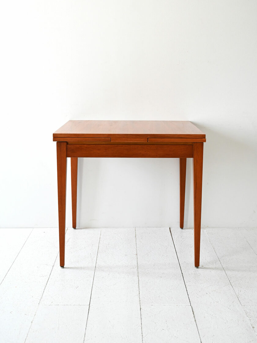 Scandinavian 60s square teak table-d